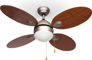 Klarstein Figo ventilátor a stropné svietidlo 2v1, 107 cm, 7.480 m³/h, sv. hnedá