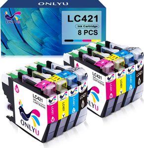 8er LC421 Druckerpatronen kompatible für Brother LC 421 DCP-J1050DW DCP-1140DW MFC-J1010DW