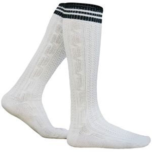 Lange Trachtensocken Strümpfe Socken aus Wolle Natur, Größe:43-46