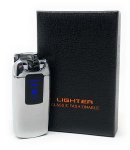 Elektrisches Feuerzeug Chrom USB Feuerzeug Touch Sensor Flammenlos Lichtbogen