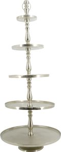 Etagere Brush Aluminium Silber 61 x 61 x 140 cm