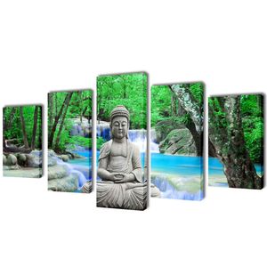 vidaXL Bilder Dekoration Set Buddha 200 x 100 cm