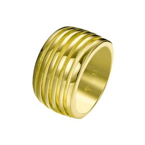 Joop Damen Ring Edelstahl gold Stripes JPRG00001B1, Ringgröße:56 (17.8 mm Ø)