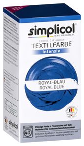 simplicol Textilfarbe intensiv: DIY Färbemittel in 23 Farben inkl. Farb-Fixierer, Farbe:Royal-Blau (1809), Größe:1er Pack