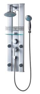 EISL Duschpaneel FEELING, Duschset 2 in 1 mit Regendusche und Handbrause, Duschsystem mit Duscharmatur, Aluminium