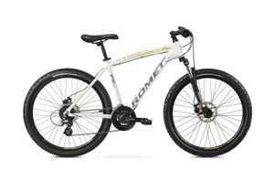 Romet Mountainbike MTB Fahrrad Rambler 6.3 26 Zoll, Weiss-Gold, 24 Gänge Shimano