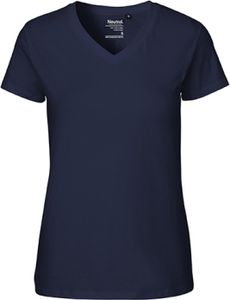 Neutral O81005 | Damen V-neck T-Shirt - Farbe: Navy - Größe: M