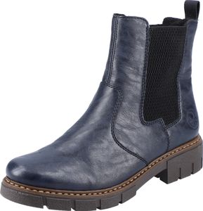 Rieker Damen Stiefelette modisch Chelsea Boot kräftig profilierte Laufsohle Z3561, Größe:42 EU, Farbe:Mehrfarbig