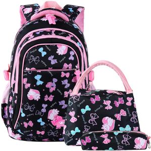 Schulranzen Mädchen Schulrucksack Schultasche Rucksack Kinder Daypack 3 Teile Set für Schule und Freizeit