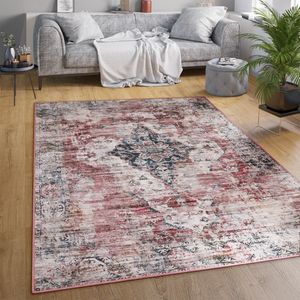 Teppich Wohnzimmer Flachgewebe Orient Marokkanisch Ornamente Vintage Waschbar Grösse 200x280 cm