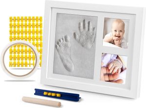 Baby Hand & Fuß Gipsabdruck Komplettset mit Bilderrahmen Fußabdruck Handabdruck