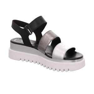 Gabor Sandalette  Größe 8, Farbe: silber/stone/schwarz