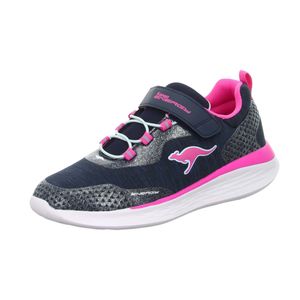 KangaROOS Mädchen-Sneaker-Klettschuh Blau-Pink, Farbe:blau, EU Größe:38