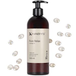 HABYS REYA | Pure Relax Massageöl Öl | Sanfter, Beruhigender Duft | für Massage | Körperöl mit Mandelöl und Vitamin E | 500 ml