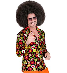Retro Herren Hemd "Flowers" | Mehrfarbig - Kostüm 60er 70er Jahre Variante: XXL