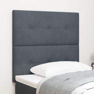 vidaXL Čelo postele s prešívaním gombíkov tmavosivé 100 cm zamatové