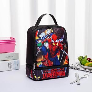 Spider-Man Druck Lunch Bag Doppellagige Lunchpaket für Arbeit Büro Lunchbox Student Bento-Tasche