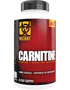 Mutant Carnitine 90 Kapseln / Carnitin / L-Carnitin L-Tartrat angereichert mit BioPerine®