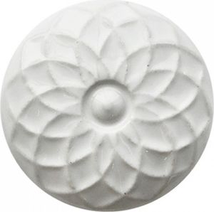 Schrankknopf SCANDI weiß aus Keramik shabby chic Schrankgriff Blume Blüte