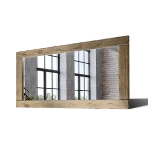 180x70 Velké zrcadlo v dubovém rámu na zeď LDR224 Oak Classic Starší povrchová úprava