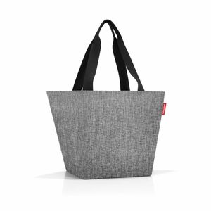 reisenthel shopper M, nákupná taška, taška cez rameno, taška, polyesterová tkanina, Twist Silver, 15 L, ZS7052