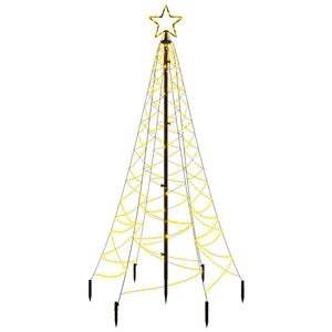 vidaXL LED vianočný stromček so zemskými klincami Teplá biela 200 LED diód 180 cm