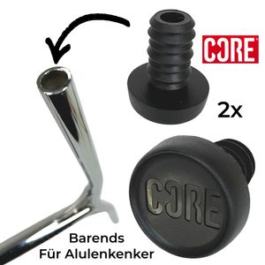 Core Barends Plugs Stunt-Scooter Alu Lenker-Stopfen (1 Paar) Schwarz