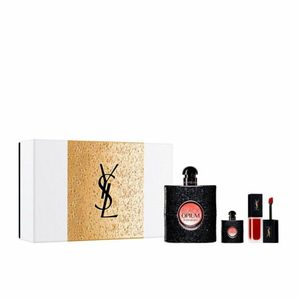 Yves Saint Laurent Black (im Set mit Eau de Parfum 90 ml, Miniatur 7,5ml und Lippenstift YSL Nº206)