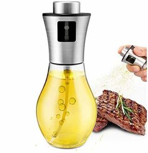 Gifort Öl Sprayer, Ölsprüher Ölspender mit gratis Tube Bürste und Trichter Öl Sprühflasche Auslöser für BBQ Brot backen Küche Kochen (200ML)