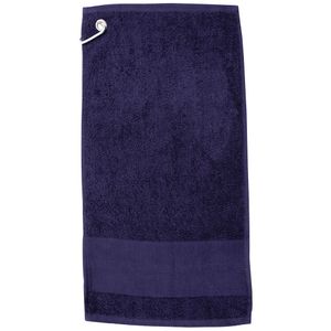 Towel City Bedruckbarer Rand Golf Handtuch PC3892 (Einheitsgröße) (Marineblau)