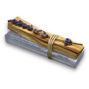 LAVISA Smudge Sticks: Selenit & Palo Santo mit Lavendel-Duft (1 Stück)