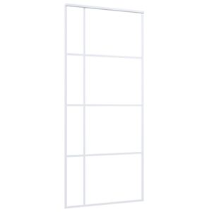 Möbel - Schiebetür ESG-Glas und Aluminium 90x205 cm Weiß, 26,29 kg