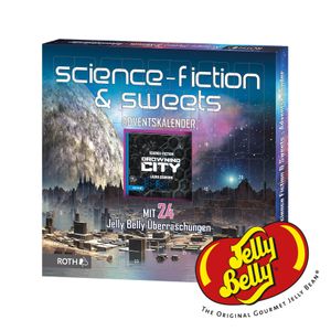 ROTH Science Fiction-Adventskalender mit Science Fiction-Lesespaß und 24xSweets, 35cm x 35cm x 4cm