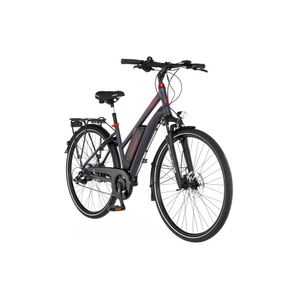 FISCHER E-Bike Pedelec Trekking  VIATOR 1.0 Damen, Rahmenhöhe 44 cm, 28 Zoll, Akku  422 Wh, Hinterradmotor, Kettenschaltung, LED Display, anthrazit
