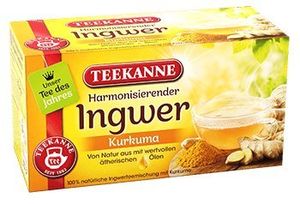 Teekanne Ingwer Kurkuma Ingwerteemischung verfeinert mit Kurkuma 32g