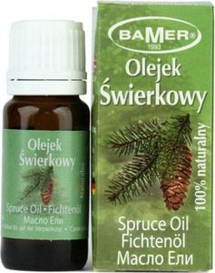 BAMER | Naturalny Olejek Eteryczny Świerkowy 7 ml – Aromaterapia, Zapach do Świec i Sauny – Idealny na Katar i Kaszel