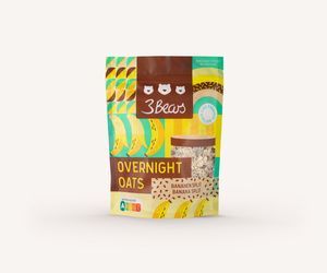 3Bears Overnight Oats – Bananen Split – 400g