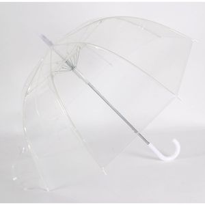 Regenschirm mit Schutzhülle 85 cm Transparent Fiberglasgestell und POE-Bespannung