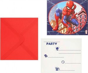 Zaproszenia z kopertami Spiderman 6szt