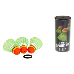 SPEEDMINTON Speeder® Tube CROSS, 3 Stück grün/rot -