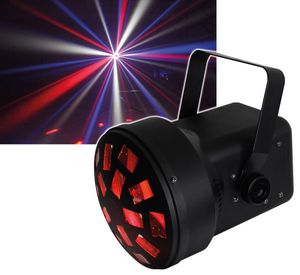 Ibiza Mushroom Mini LED-Lichteffekt RGBAW Kompakter Mushroom-Lichteffekt mit 6 x 3W-RGBAW-LEDs - Automatikmodus oder Musiksteuerung über integriertes Mikrofon - einstellbare Geschwindigkeit und Empfindlichkeit