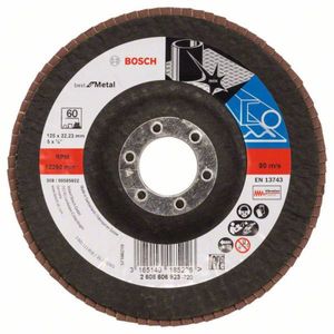 Bosch Fächerschleifscheibe Best for Metal gewinkelt X571 125x22,23 K 60