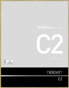 Nielsen Aluminium Bilderrahmen C2, 70x90 cm, Struktur Gold Matt