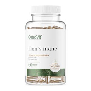 1x OstroVit Lions Mane Mushroom | 60 kapsúl v balení | 500 mg | Hericium erinaceus ježatý ježko bodliak | Výživový doplnok (1 balenie)