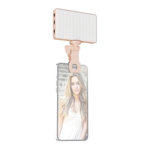 Taschen-Clip-on-LED-Videoleuchte, Computer-Tablet, Handy-Videokonferenzleuchte, 2500 K-9000 K, dimmbar, integrierter Akku fuer Online-Meetings, Live-Streaming, Selfie