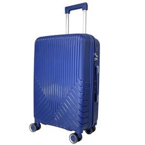 Reisekoffer 6020 Reisetasche Koffer Handgepäck Tasche Trolley Blau L (62cm)