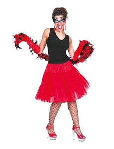 Tüllrock Rock Petticoat rot Karneval Fasching Kostüm