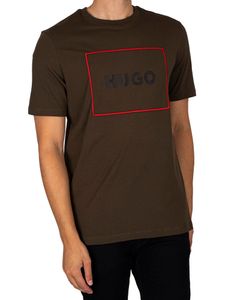 HUGO Herren Dumex-Grafik-T-Shirt, Grün XL