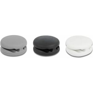 DELOCK Kabelhalter Mini mit 4 Durchführungen Set 3 Stück