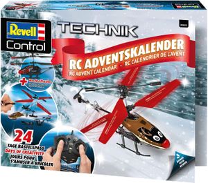 Revell - 01033 Adventskalender RC Helikopter 2021 rot/blau